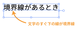 境界線があるとき